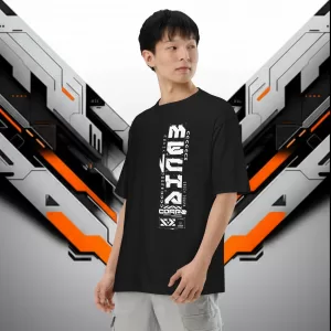 Mecha Corps [Caligraphy Folio]-Unisex oversized- Pink Strike